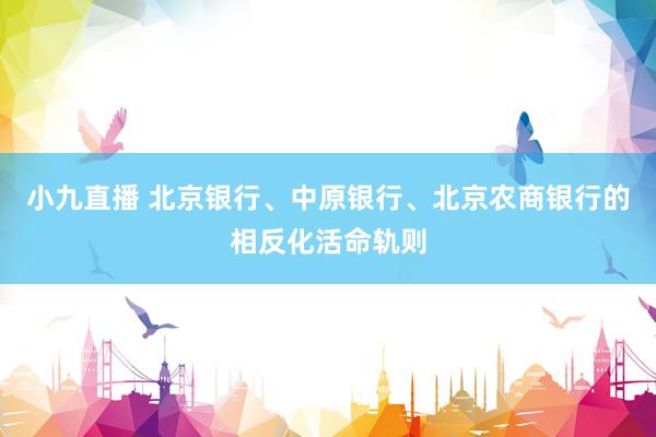 小九直播 北京银行、中原银行、北京农商银行的相反化活命轨则