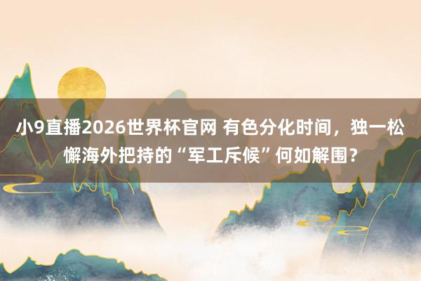 小9直播2026世界杯官网 有色分化时间，独一松懈海外把持的“军工斥候”何如解围？