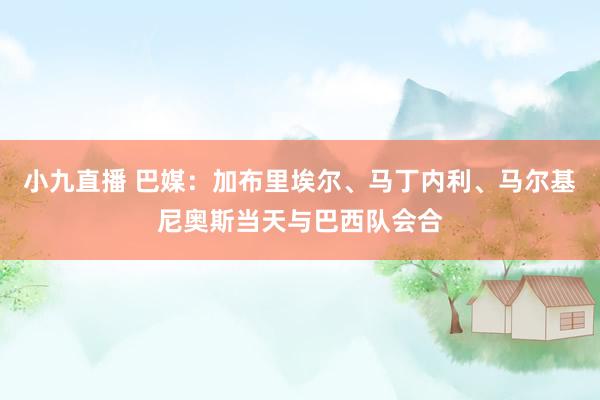 小九直播 巴媒：加布里埃尔、马丁内利、马尔基尼奥斯当天与巴西队会合